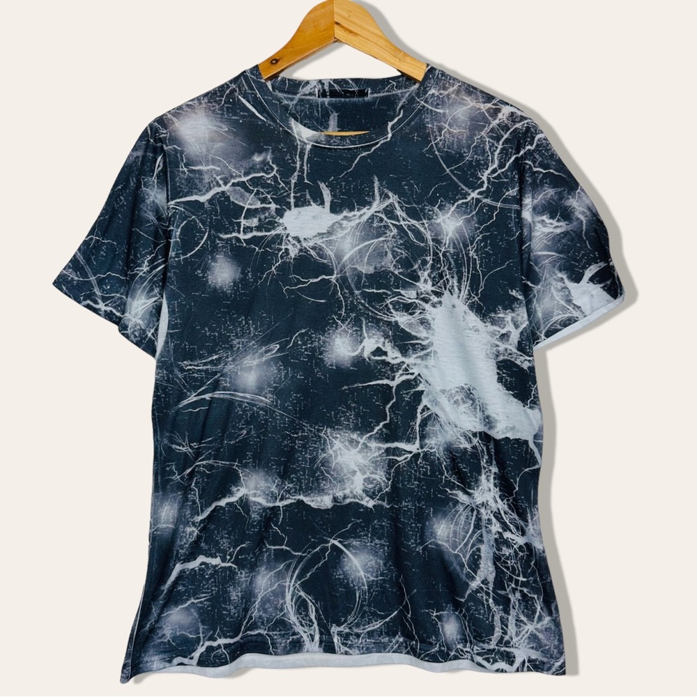 KYLIE Jenner Lightning Bleached Wash Soft Stretchy Short Sleeve Baby Tee Shirt L